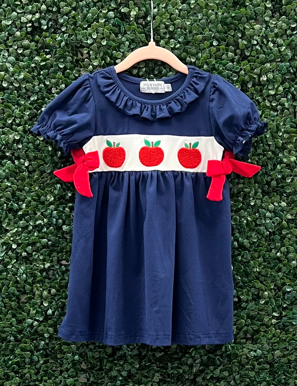 Discounted Navy French Knot Apple Trio Collection