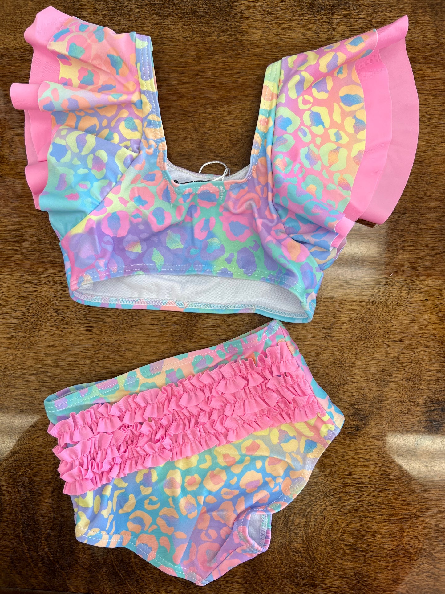 RTS Colorful Leopard Print 2pc Swimsuit