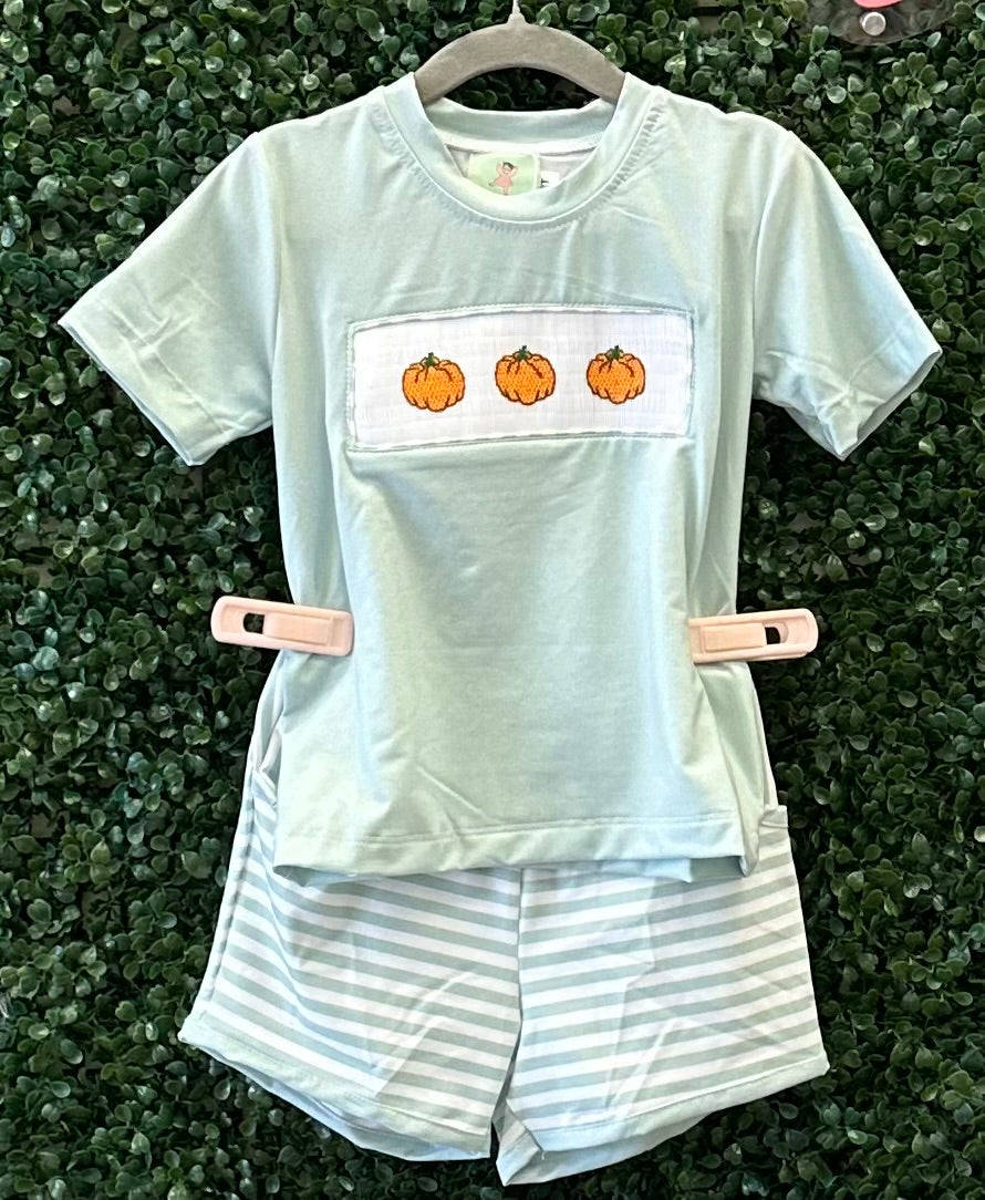 RTS Smocked Pumpkin Trio Sibling Sets Collection