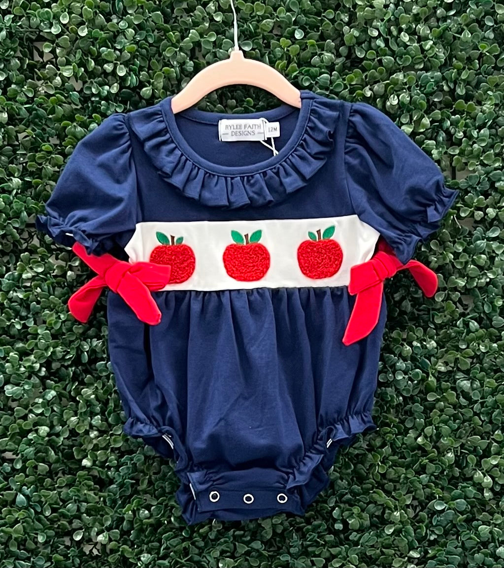 Discounted Navy French Knot Apple Trio Collection