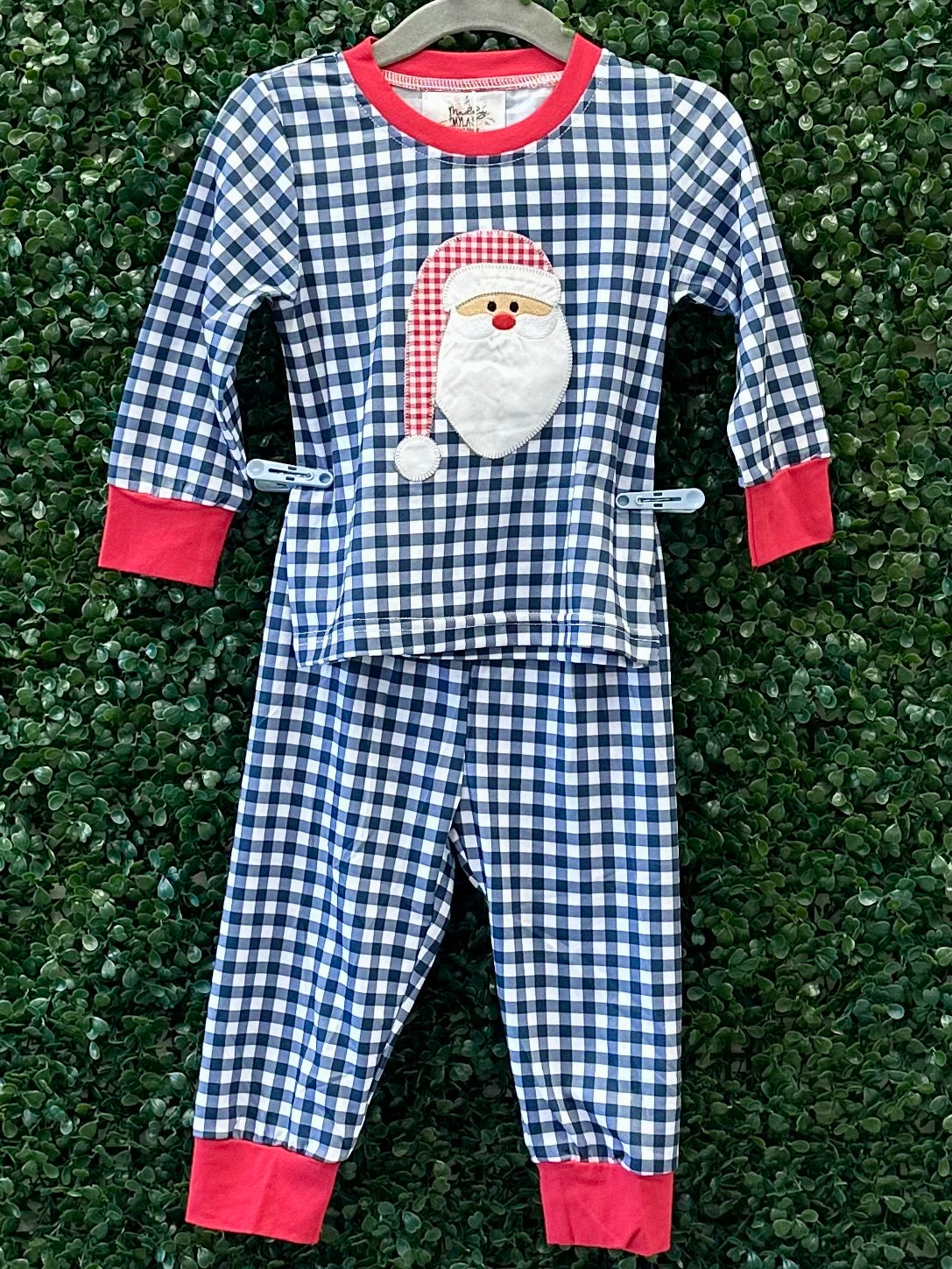 RTS Blue Plaid Santa Christmas Pajama Collection