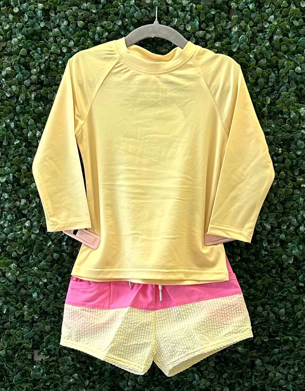 RTS Hot Pink and Yellow Seersucker Swim Collection