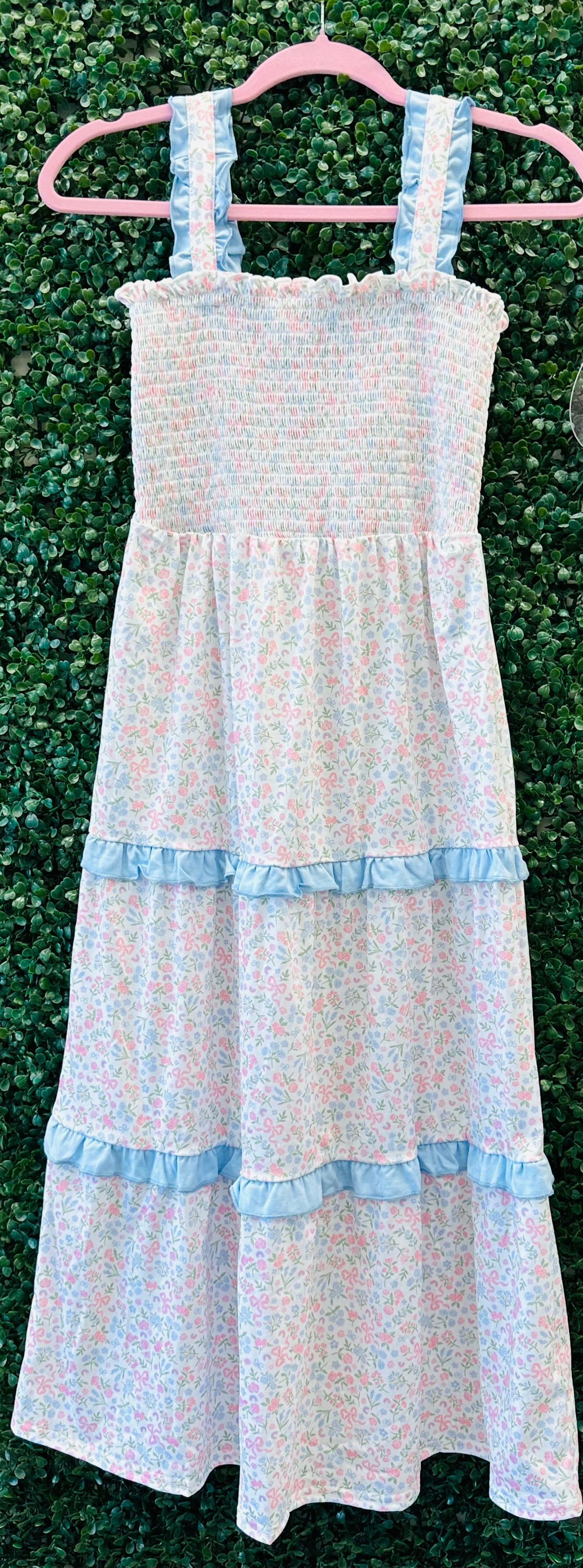 RTS Pastel Blue Floral Bow Mommy & Me Collection