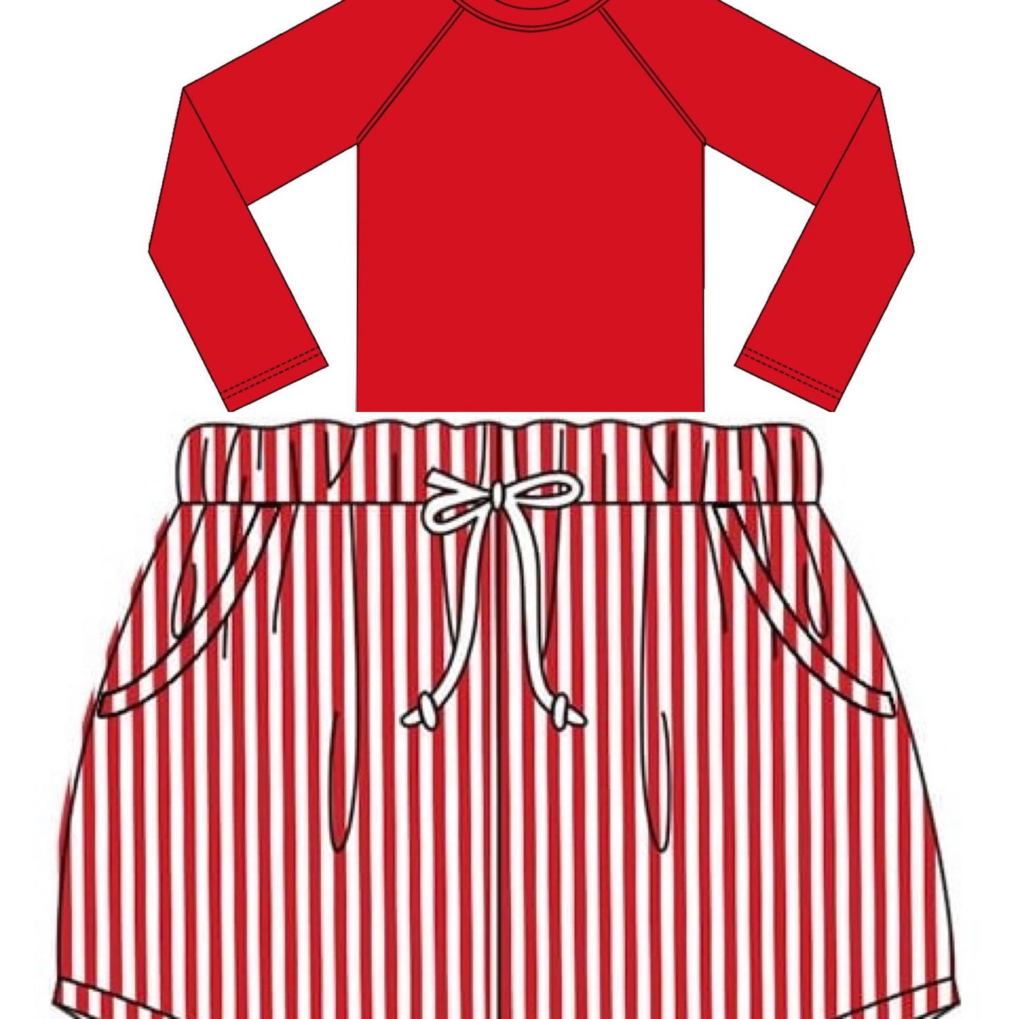 Pre-Order Red and White Swimsuit Collection