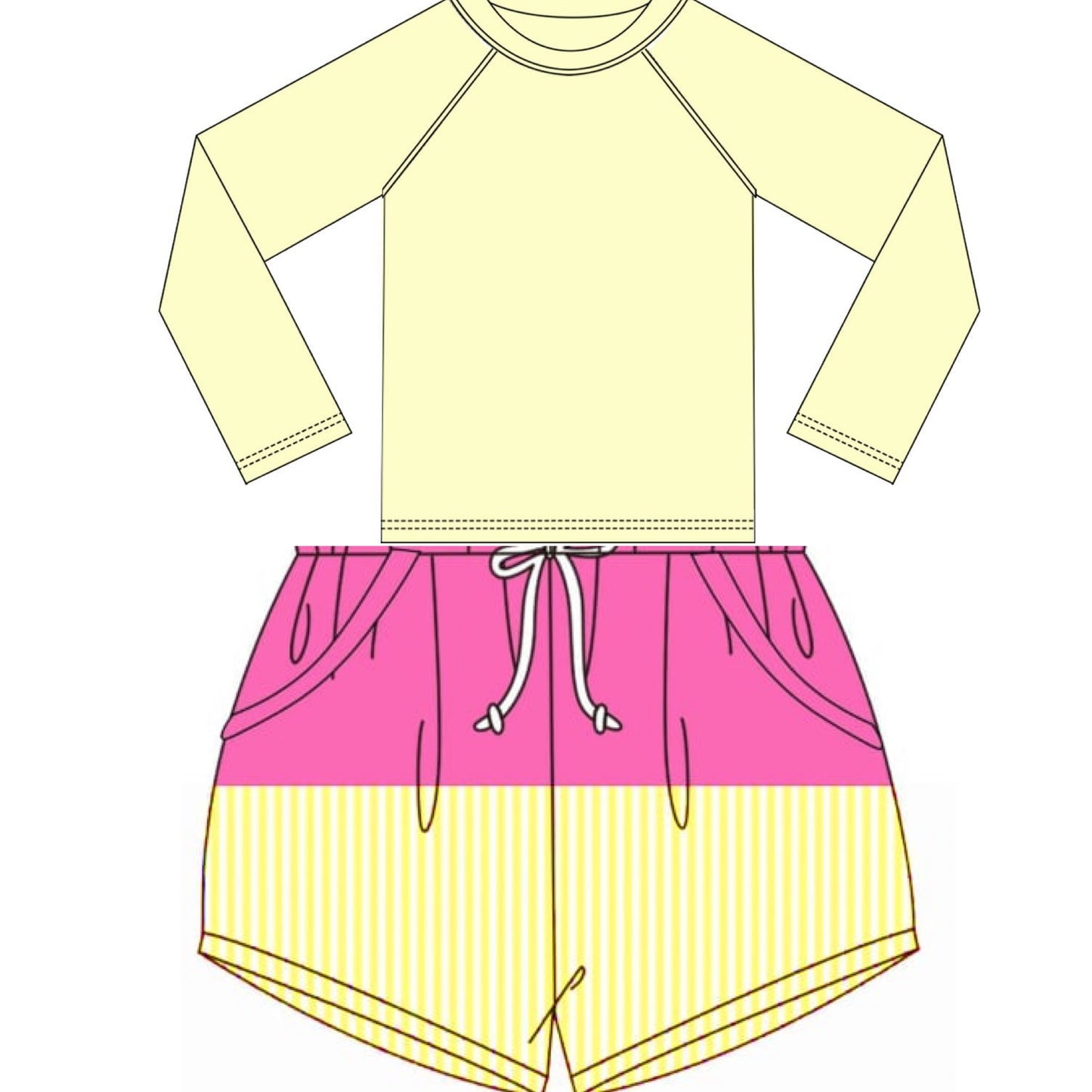 Pre-Order Hot Pink and Yellow Swimsuit Collection