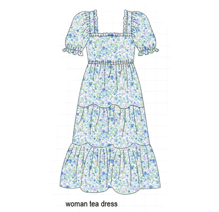 RTS Sweet Summer Blue Floral Mommy & Me Collection