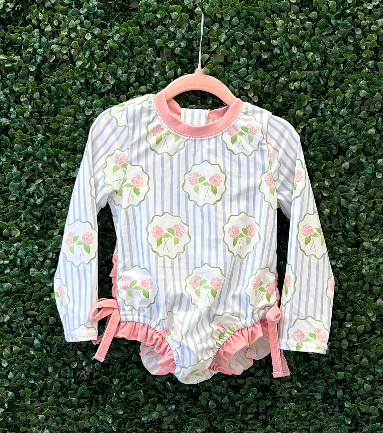 RTS Blue Stripe Floral Swim Sibling Match Collection