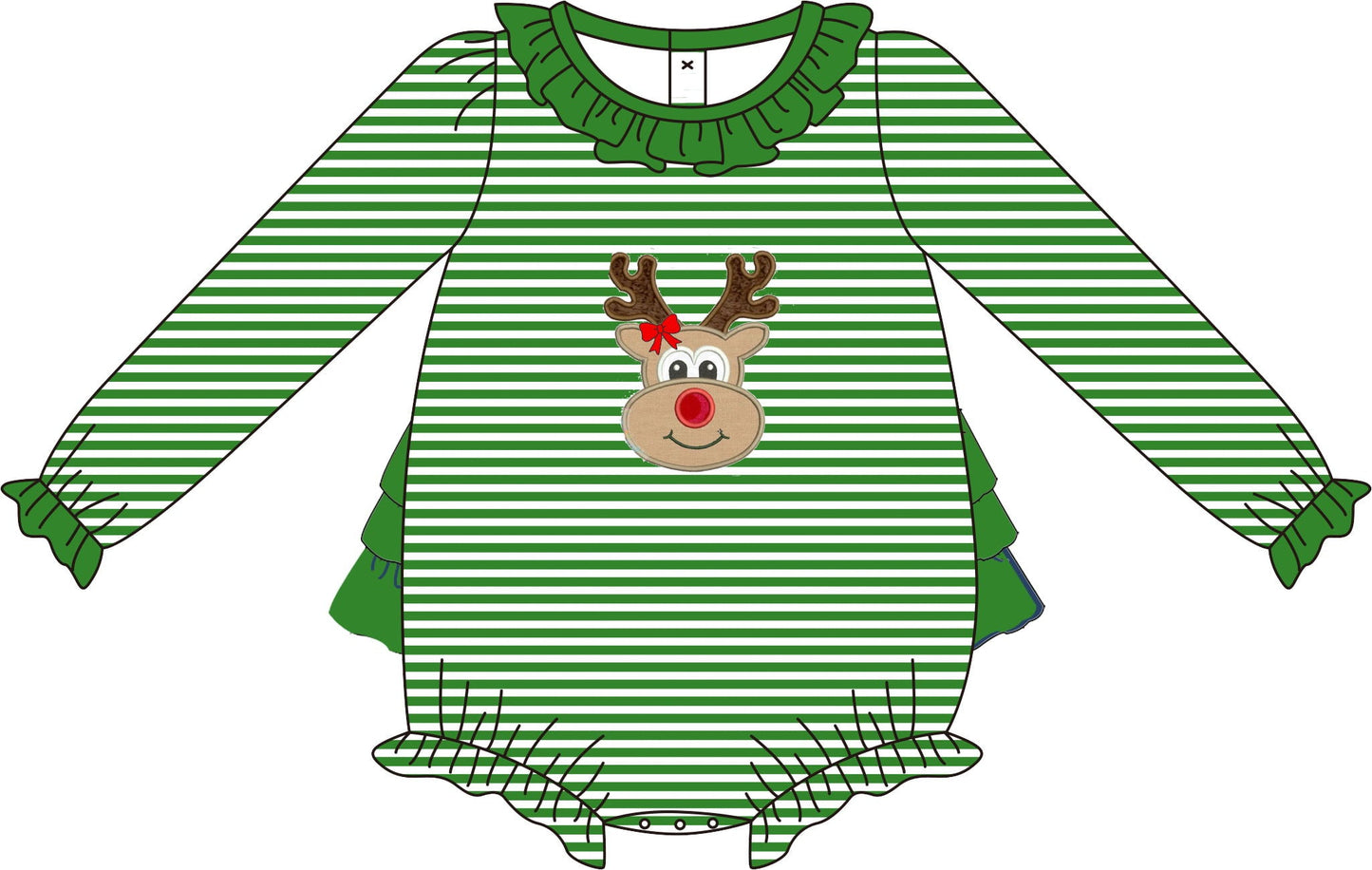 Pre-Order Green Striped Reindeer Collection