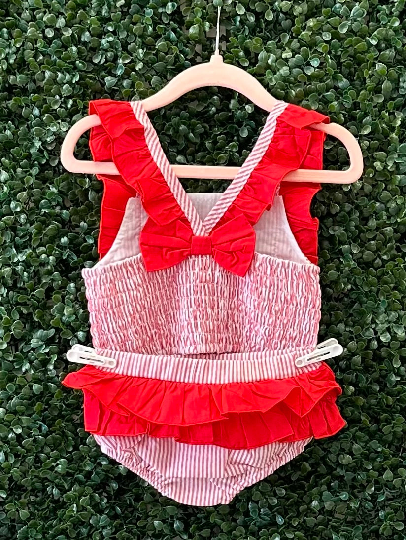 RTS Red and White Seersucker Swim Collection