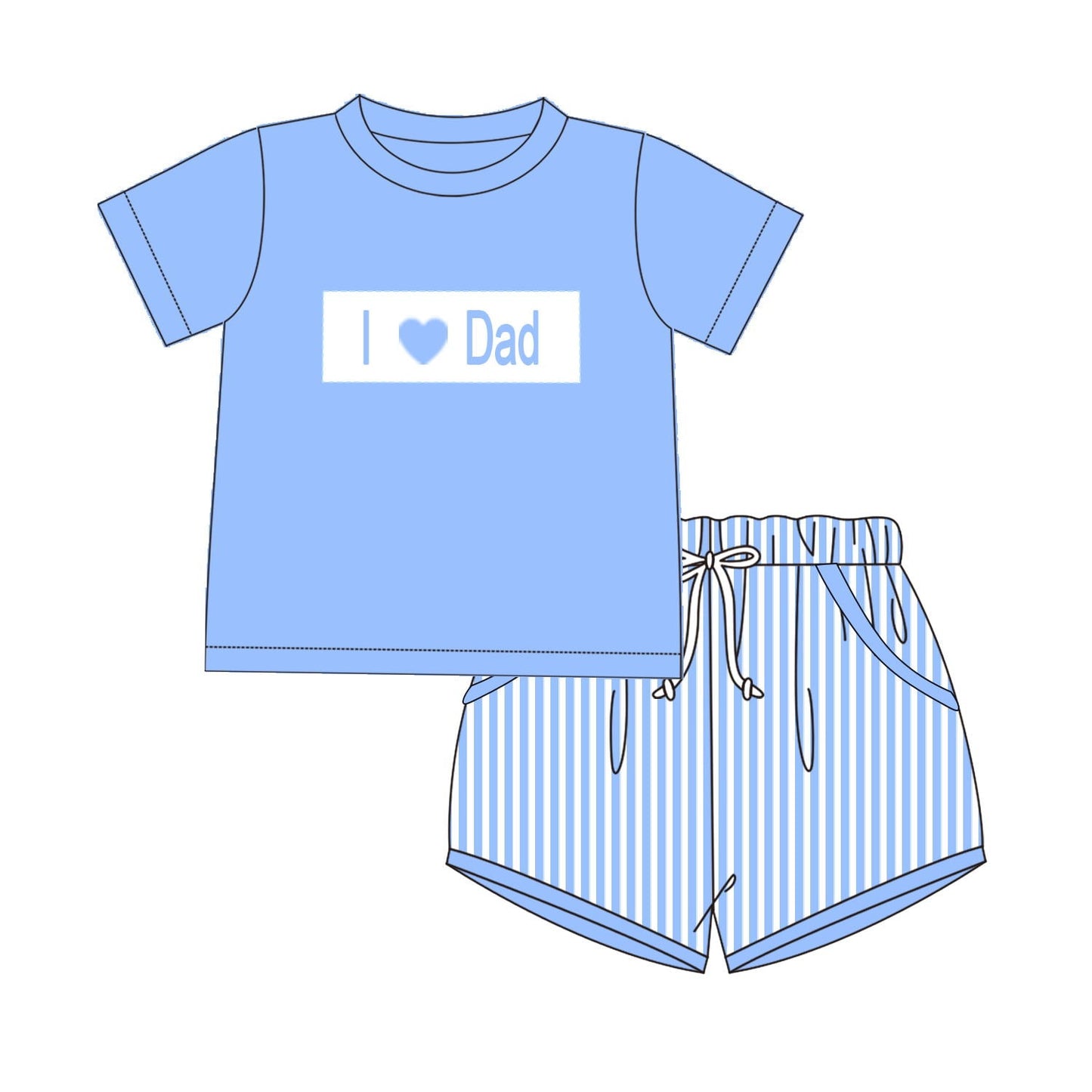 Pre-Order Blue and Pink I Heart Dad Collection