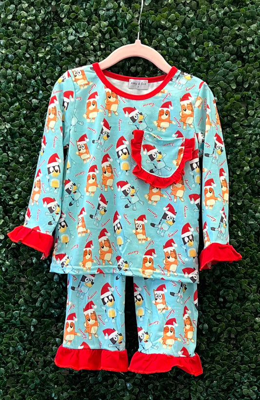 RTS Blue Dog Christmas Pajama Collection