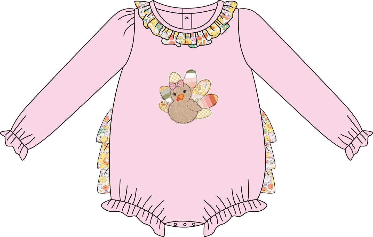 Pre-Order A Little Applique Turkey Sibling Set Collection