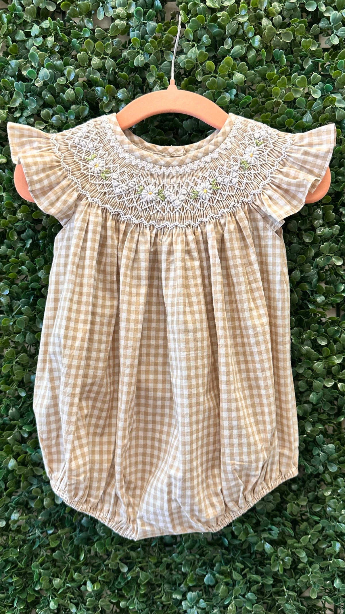 RTS Fall Tan Gingham Smock Collection