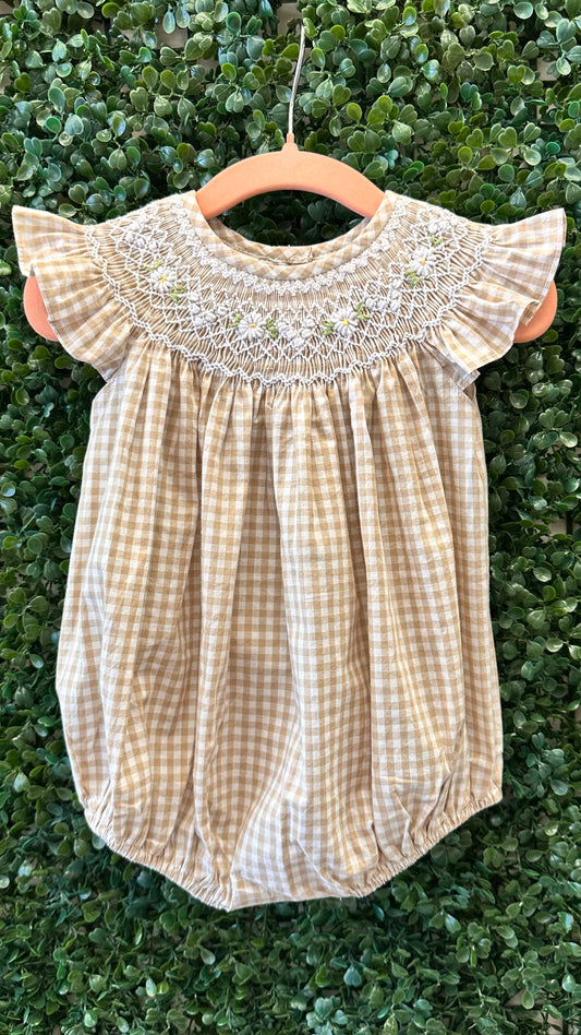 RTS Fall Tan Gingham Smock Collection