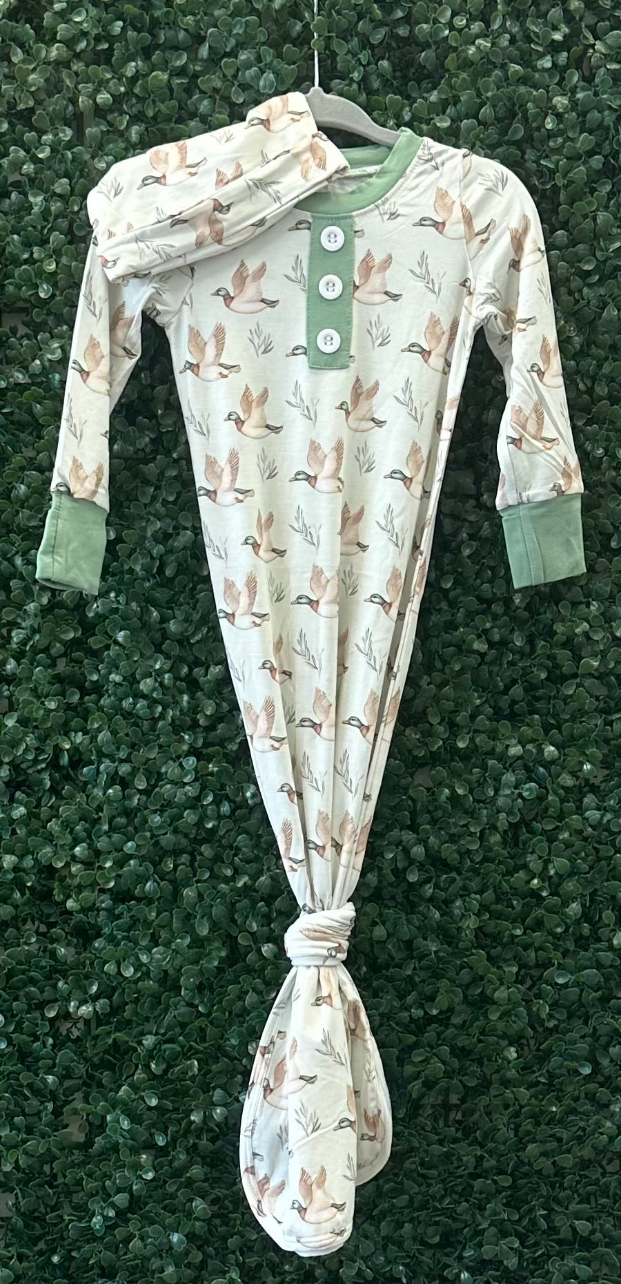 RTS Green Duck Print Bamboo