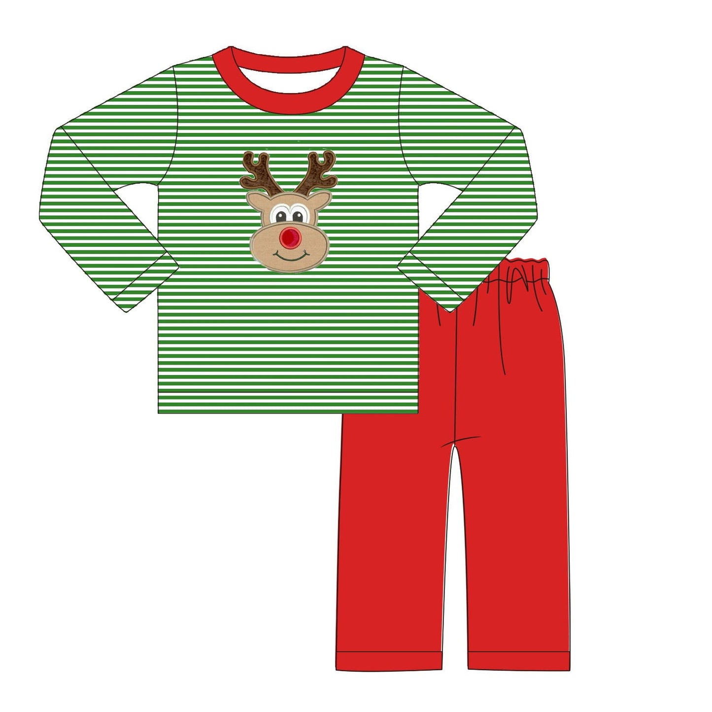 Pre-Order Green Striped Reindeer Collection