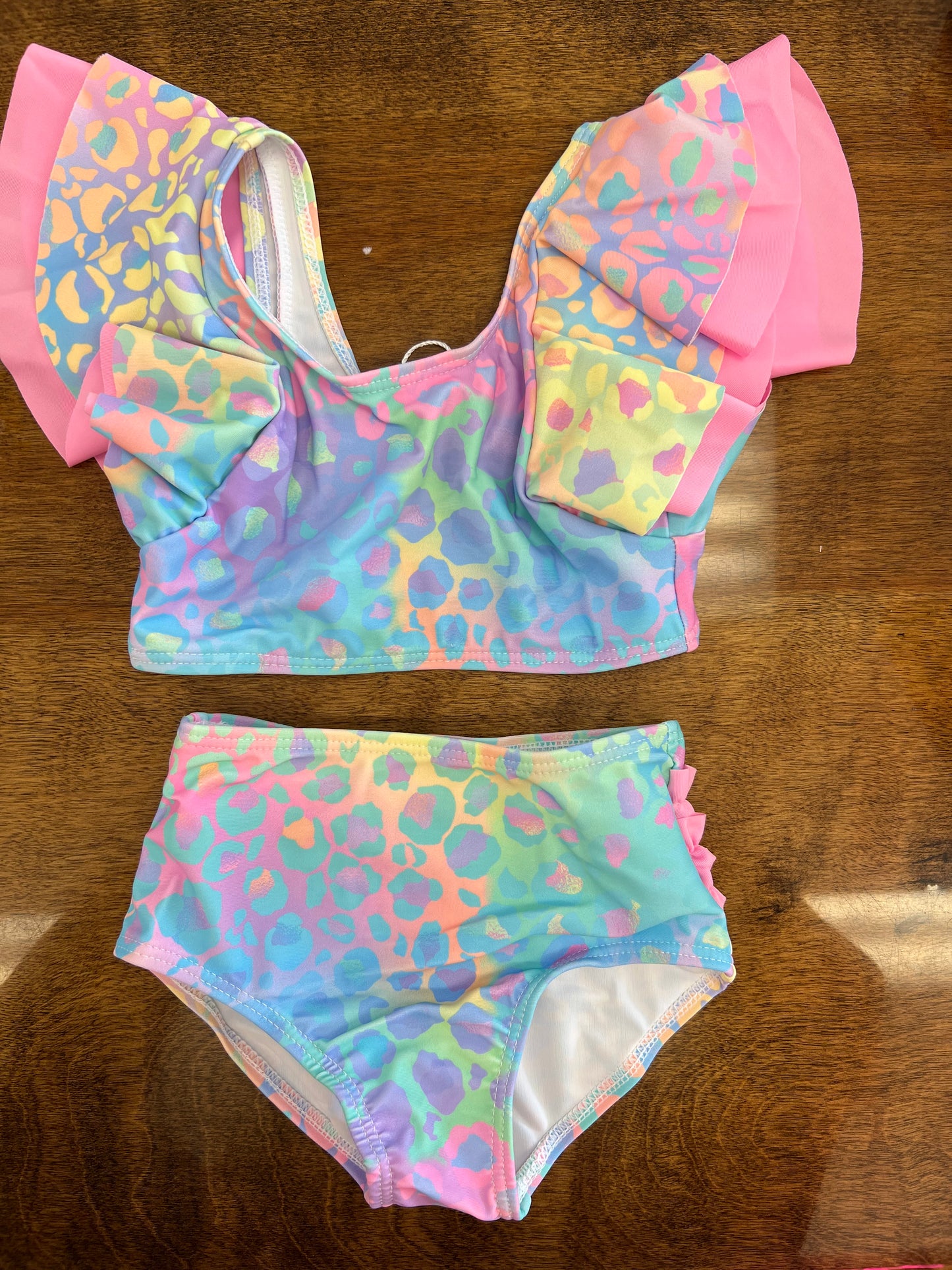 RTS Colorful Leopard Print 2pc Swimsuit