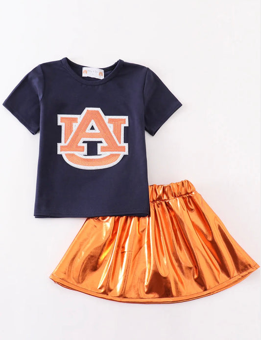 RTS Auburn Sequin Skort Set