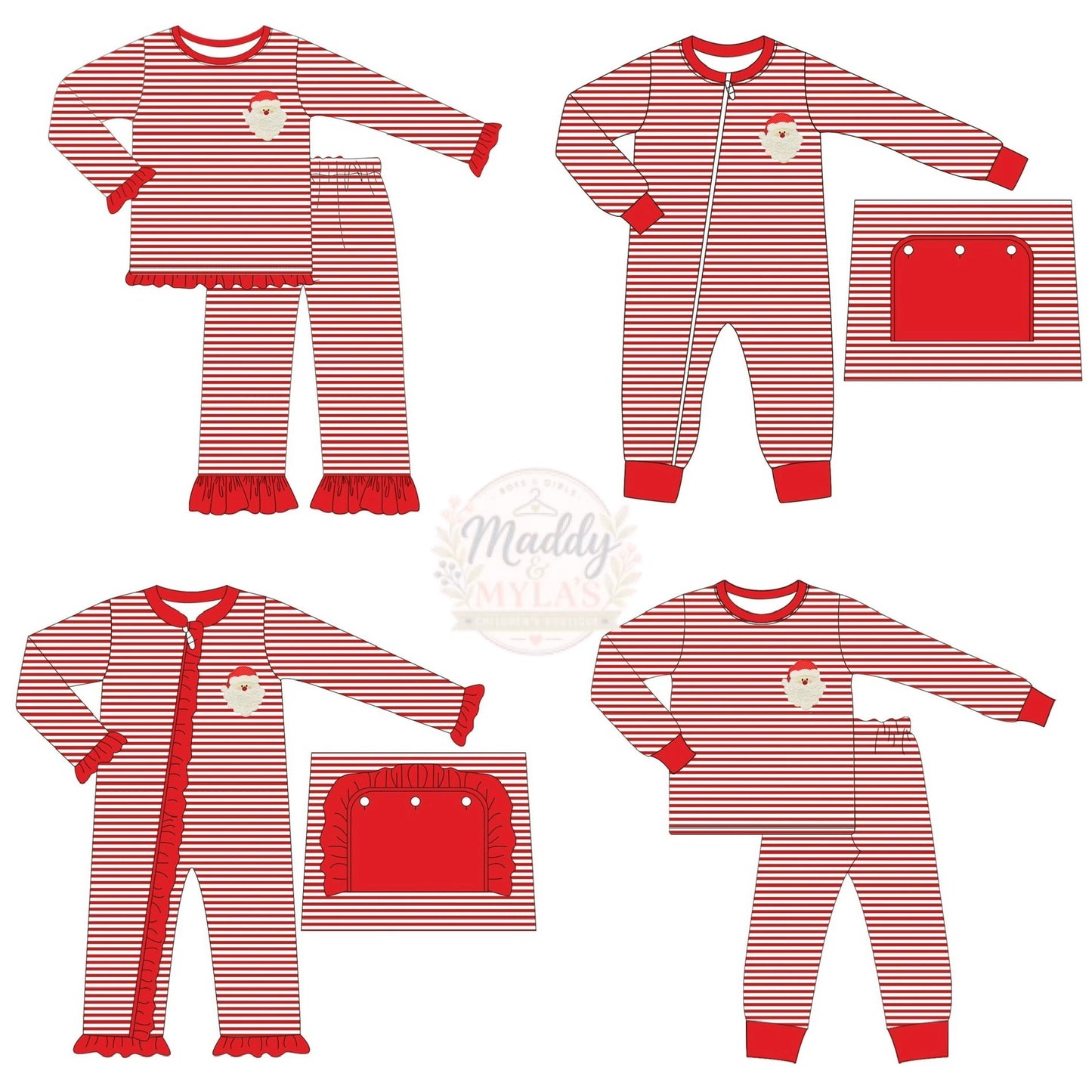 Pre-Order Red Striped Santa Loungewear Collection