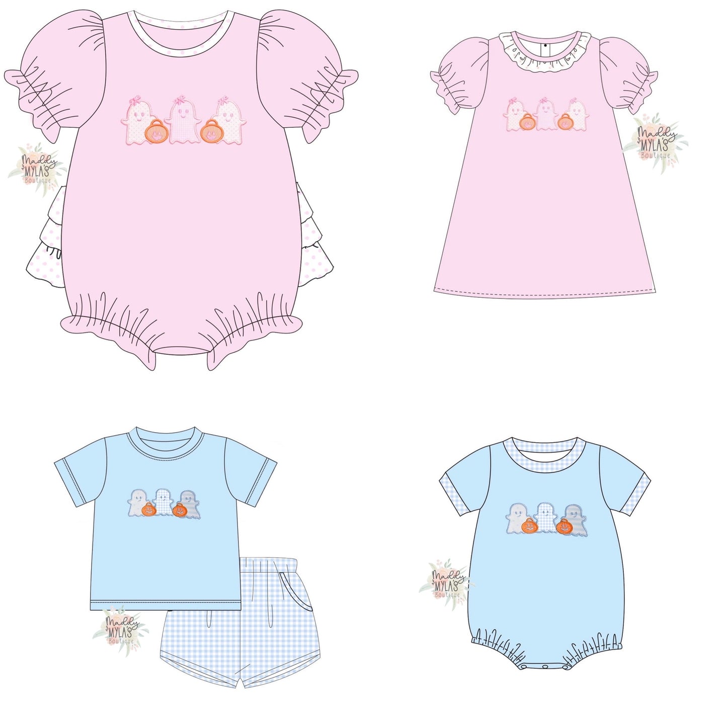 Pre-Order Three Little Ghosts Sibling Set Collection