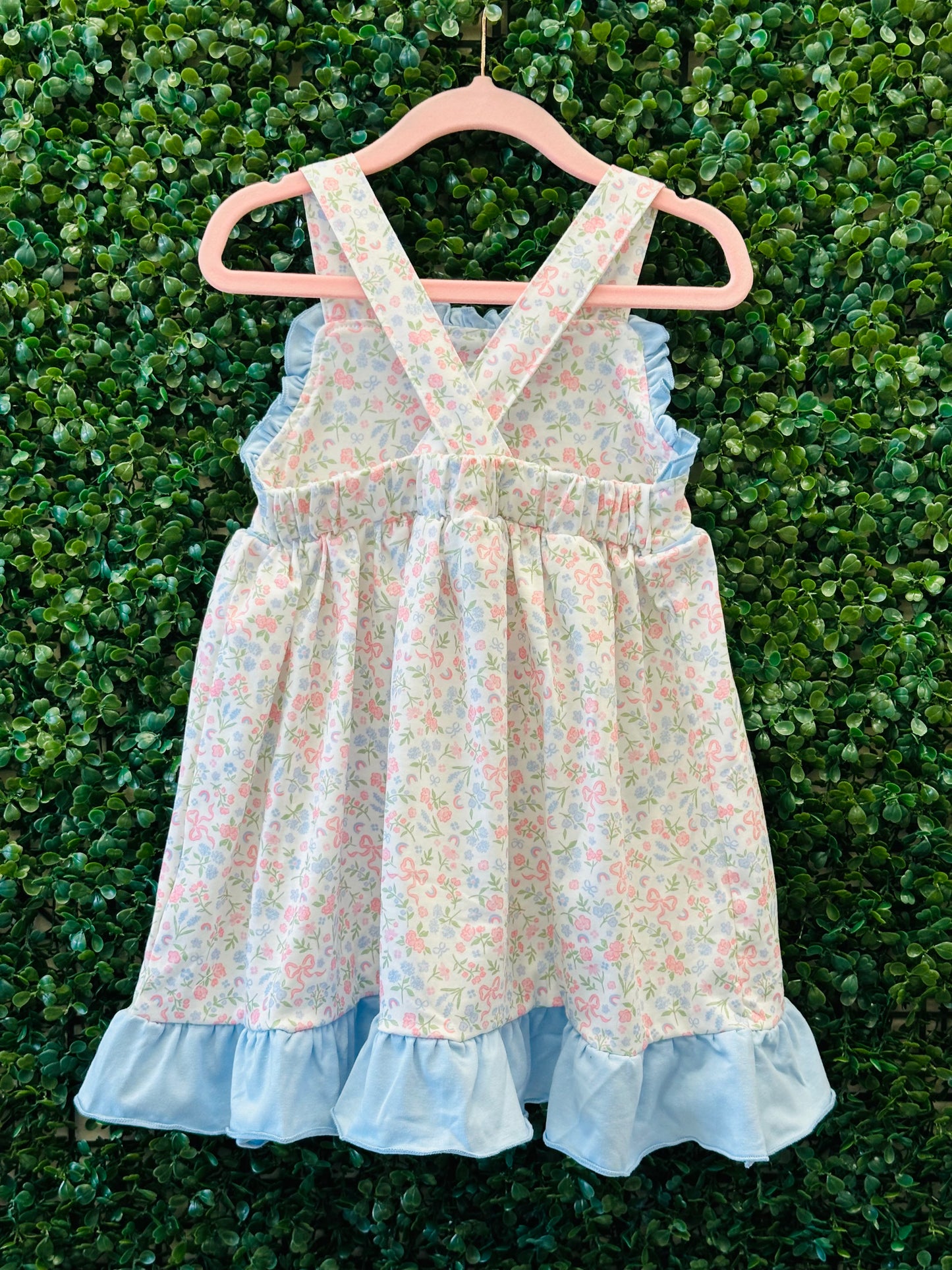 RTS Pastel Blue Floral Bow Mommy & Me Collection
