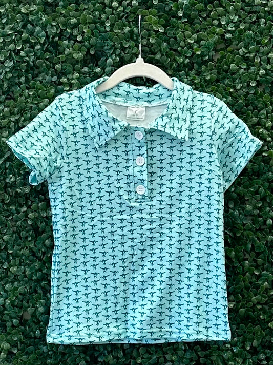 RTS Teal Duck Print Shirt Collection