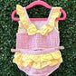 RTS Hot Pink and Yellow Seersucker Swim Collection