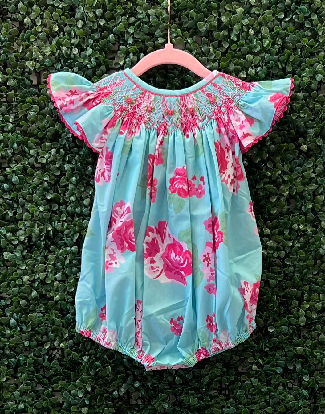 RTS Pink & Blue Floral Smock