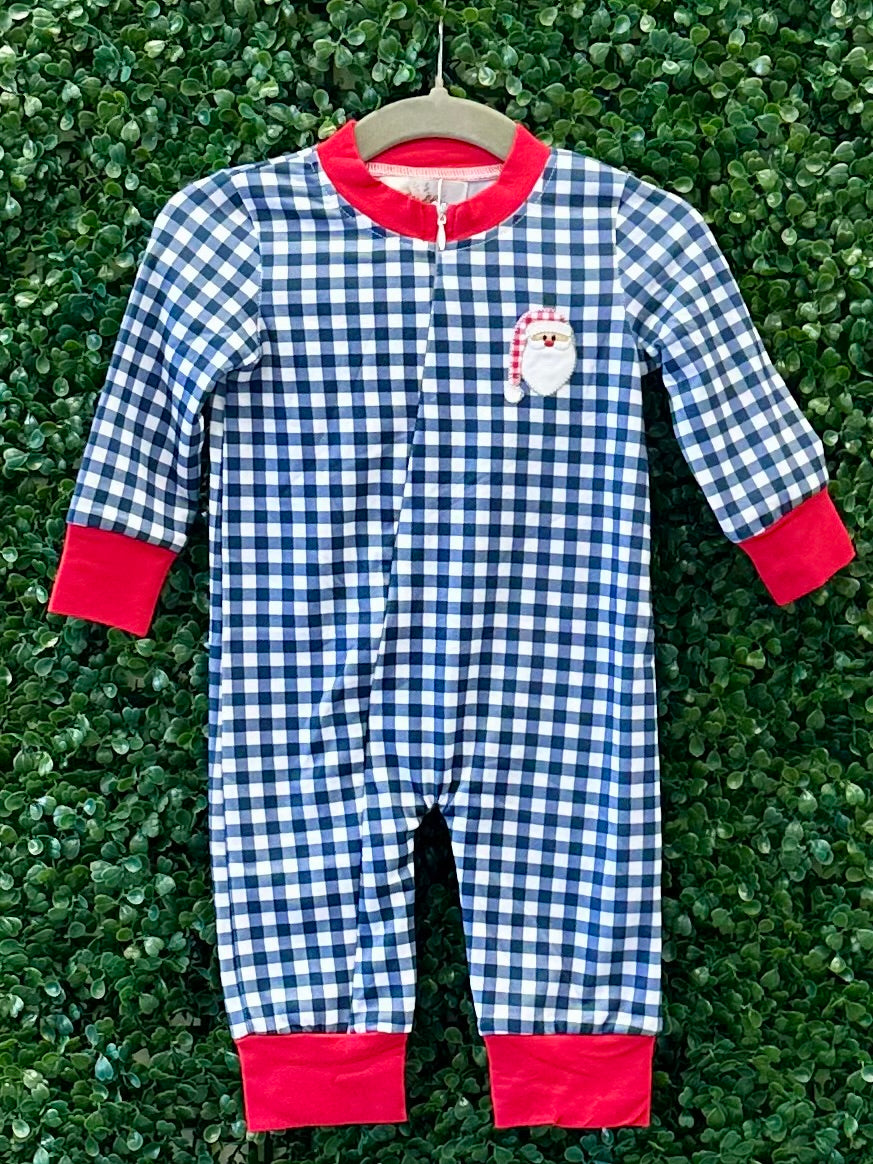RTS Blue Plaid Santa Christmas Pajama Collection
