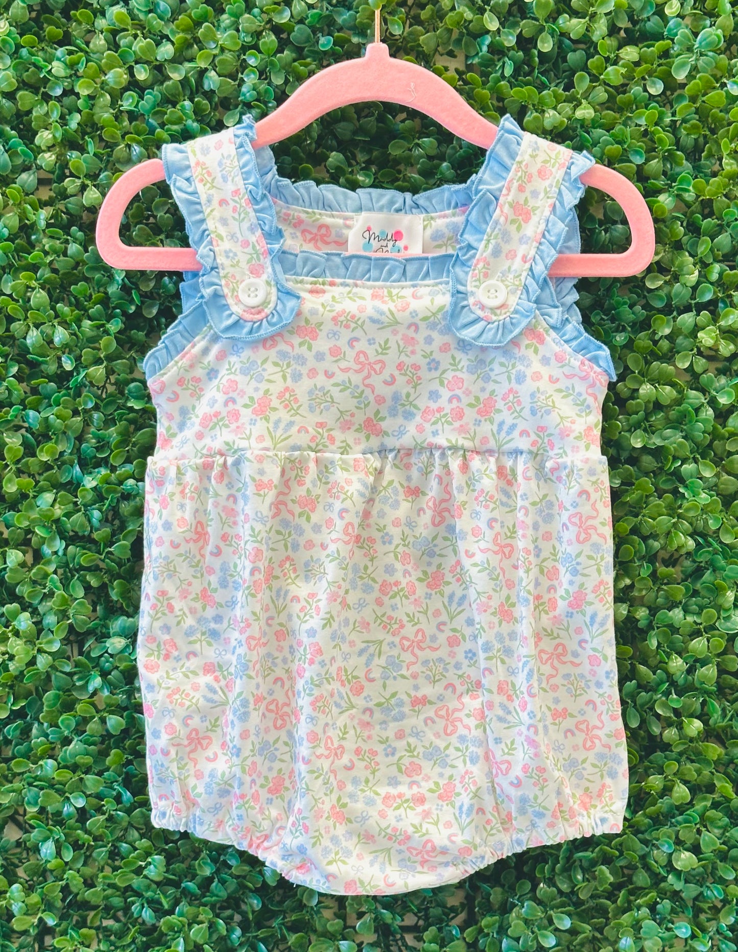 RTS Pastel Blue Floral Bow Mommy & Me Collection