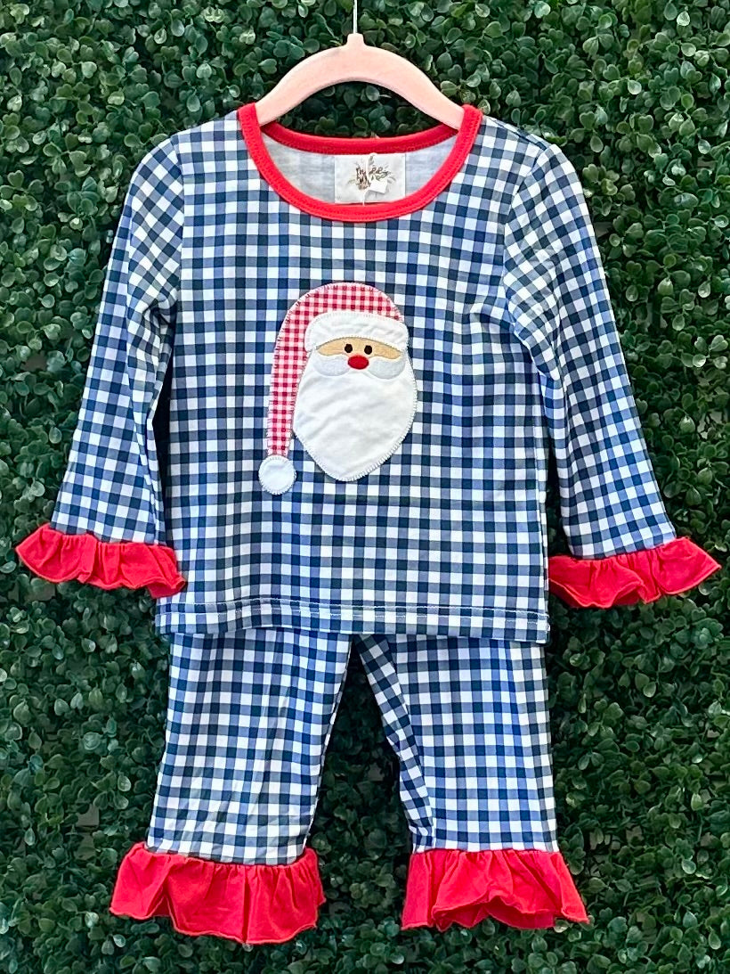RTS Blue Plaid Santa Christmas Pajama Collection