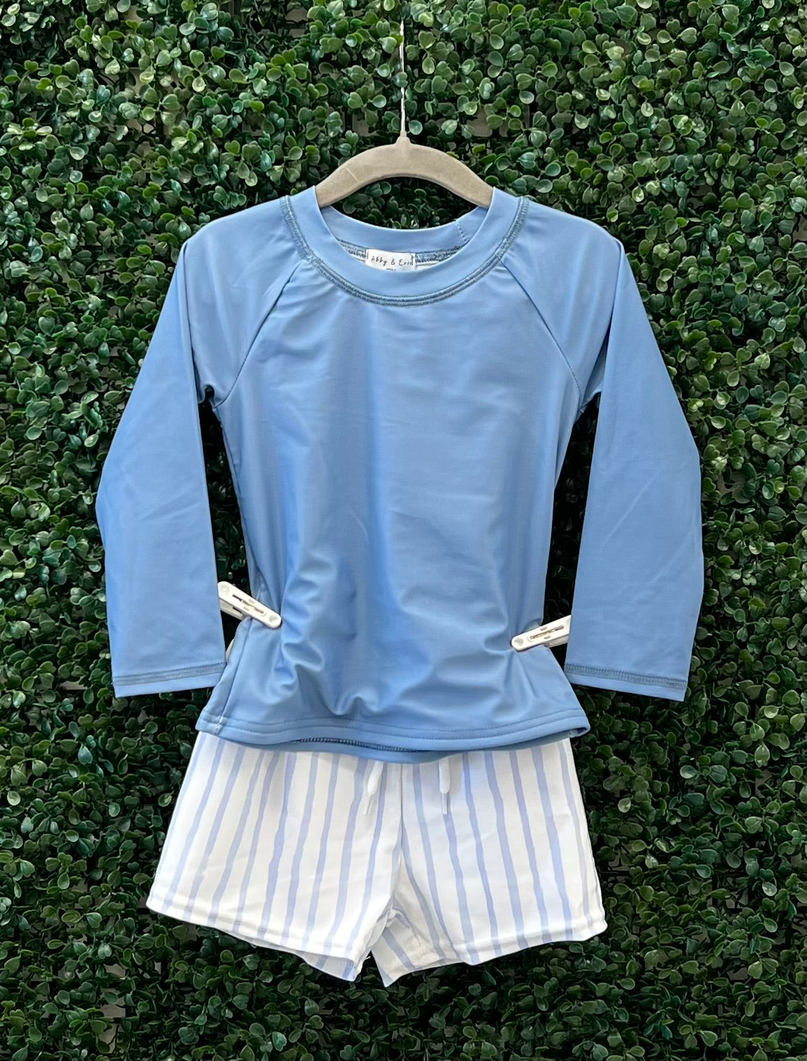 RTS Blue Stripe Floral Swim Sibling Match Collection
