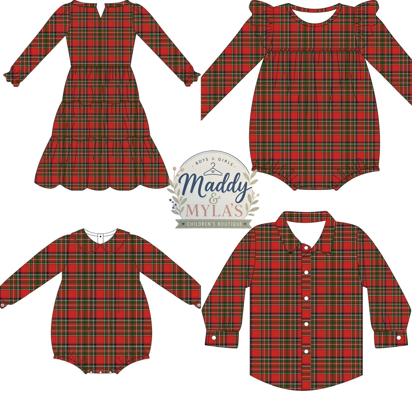 Pre-Order Christmas Plaid Dressy Woven Collection