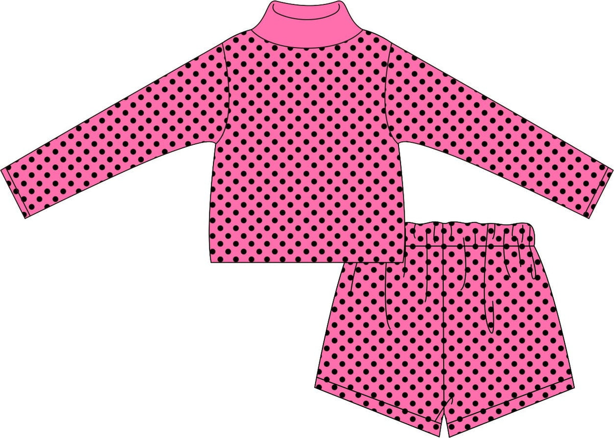 Pre-Order Polka Dot  Mock Neck Sets Collection
