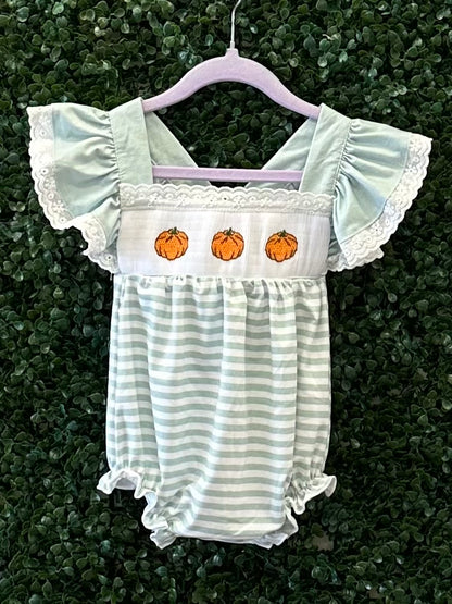 Discounted Smocked Pumpkin Trio Sibling Sets Collection