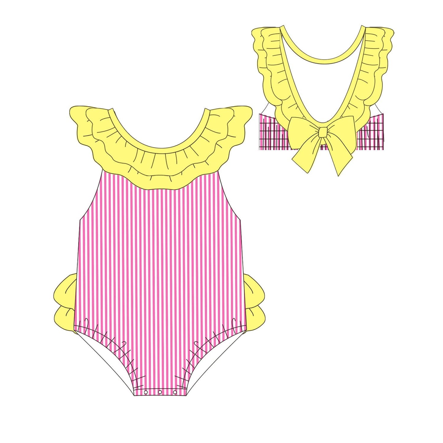 Pre-Order Hot Pink and Yellow Swimsuit Collection