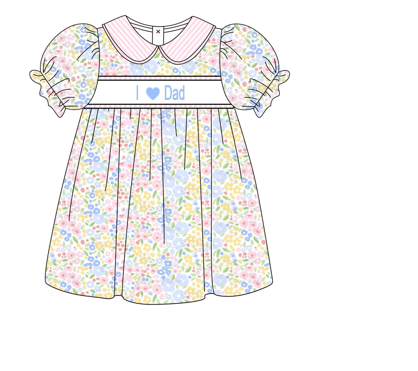 Pre-Order Blue and Pink I Heart Dad Collection