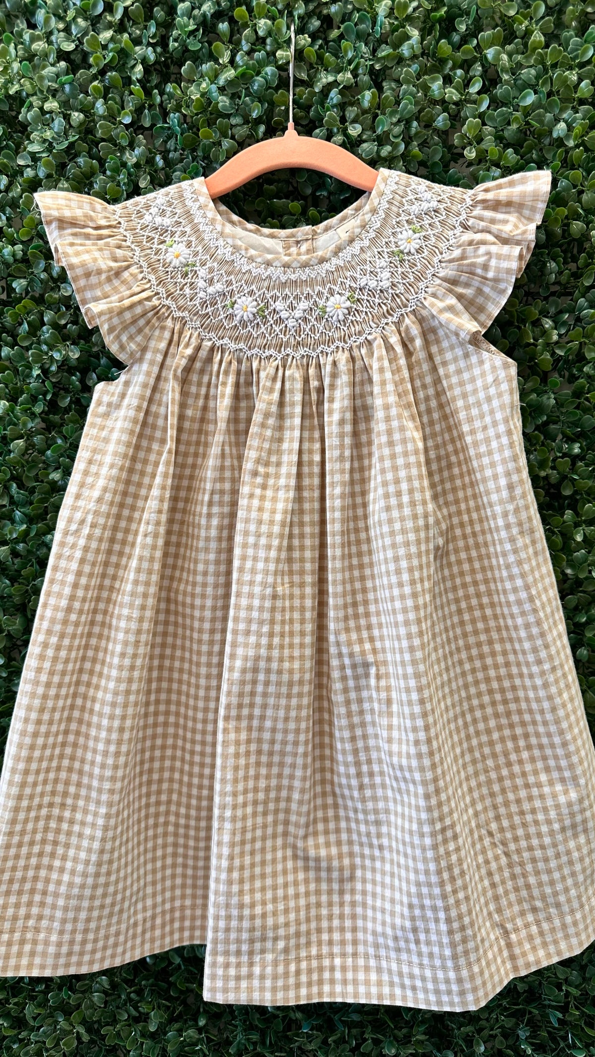 RTS Fall Tan Gingham Smock Collection