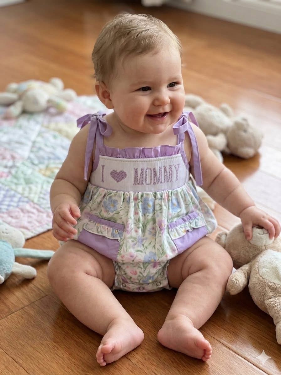 RTS Lavender Floral I Heart Mommy Collection