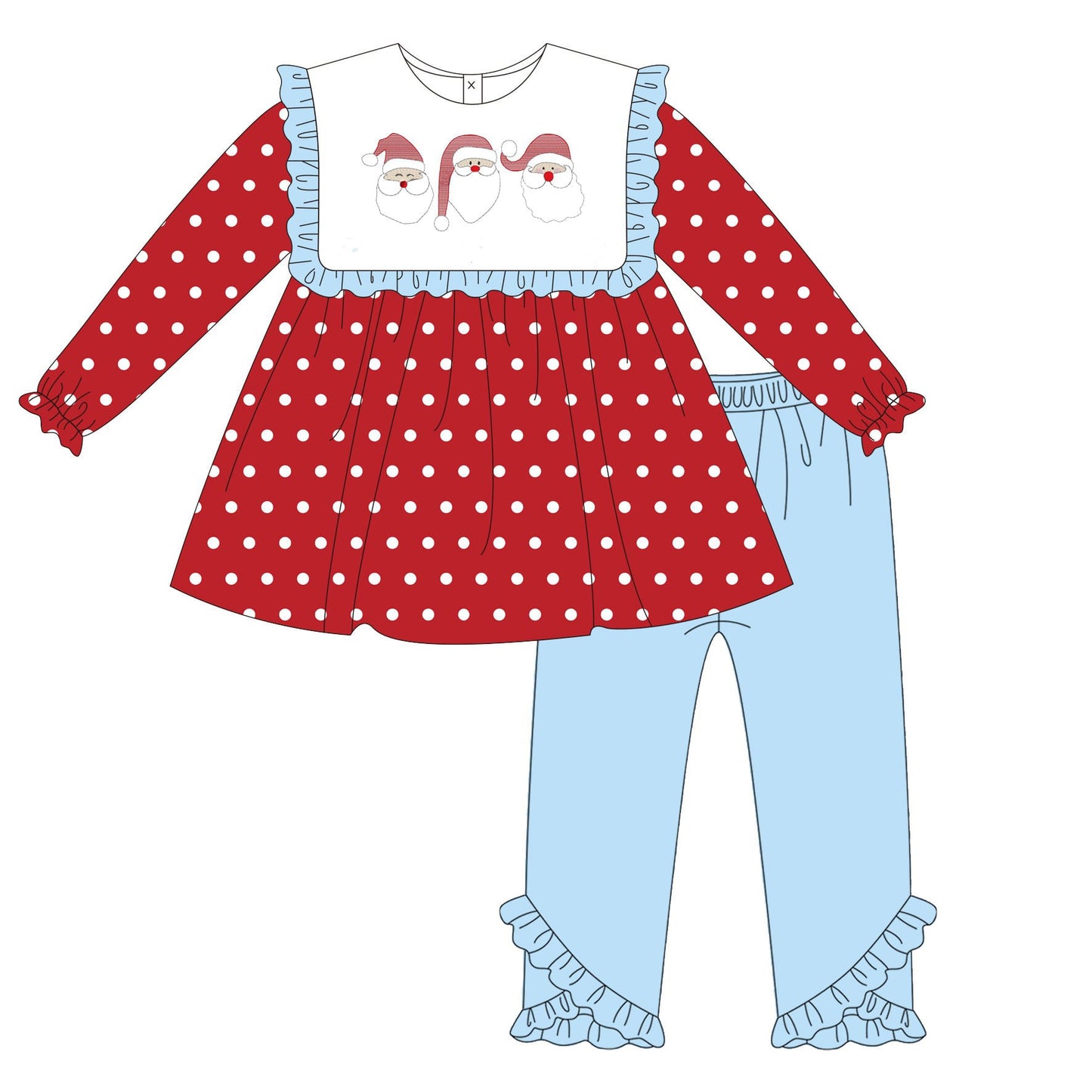 Pre-Order Red and Blue Faces of Santa Collection
