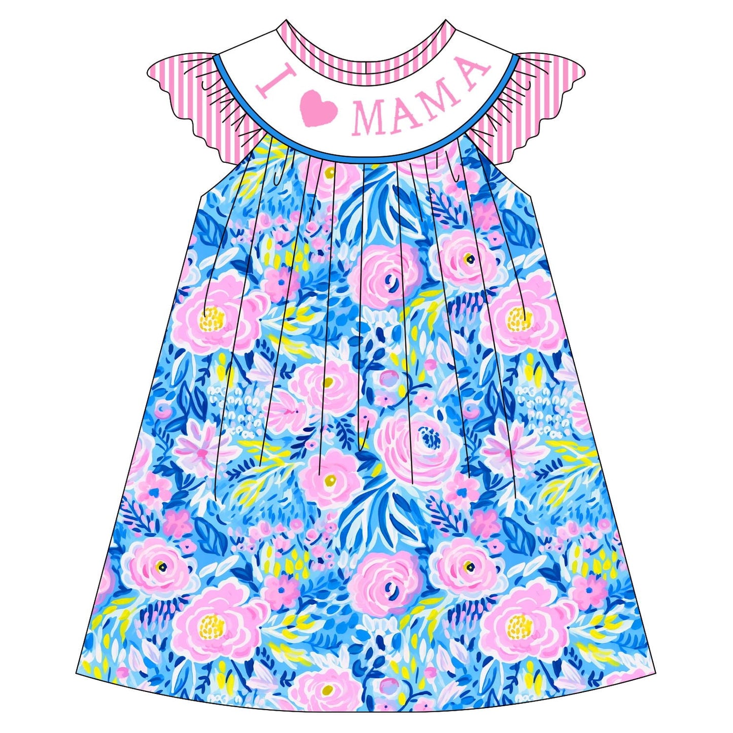 Pre-Order Royal Blue I Love Mama Collection