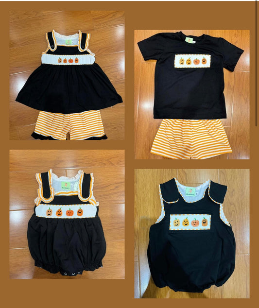 RTS Smocked Halloween Pumpkins