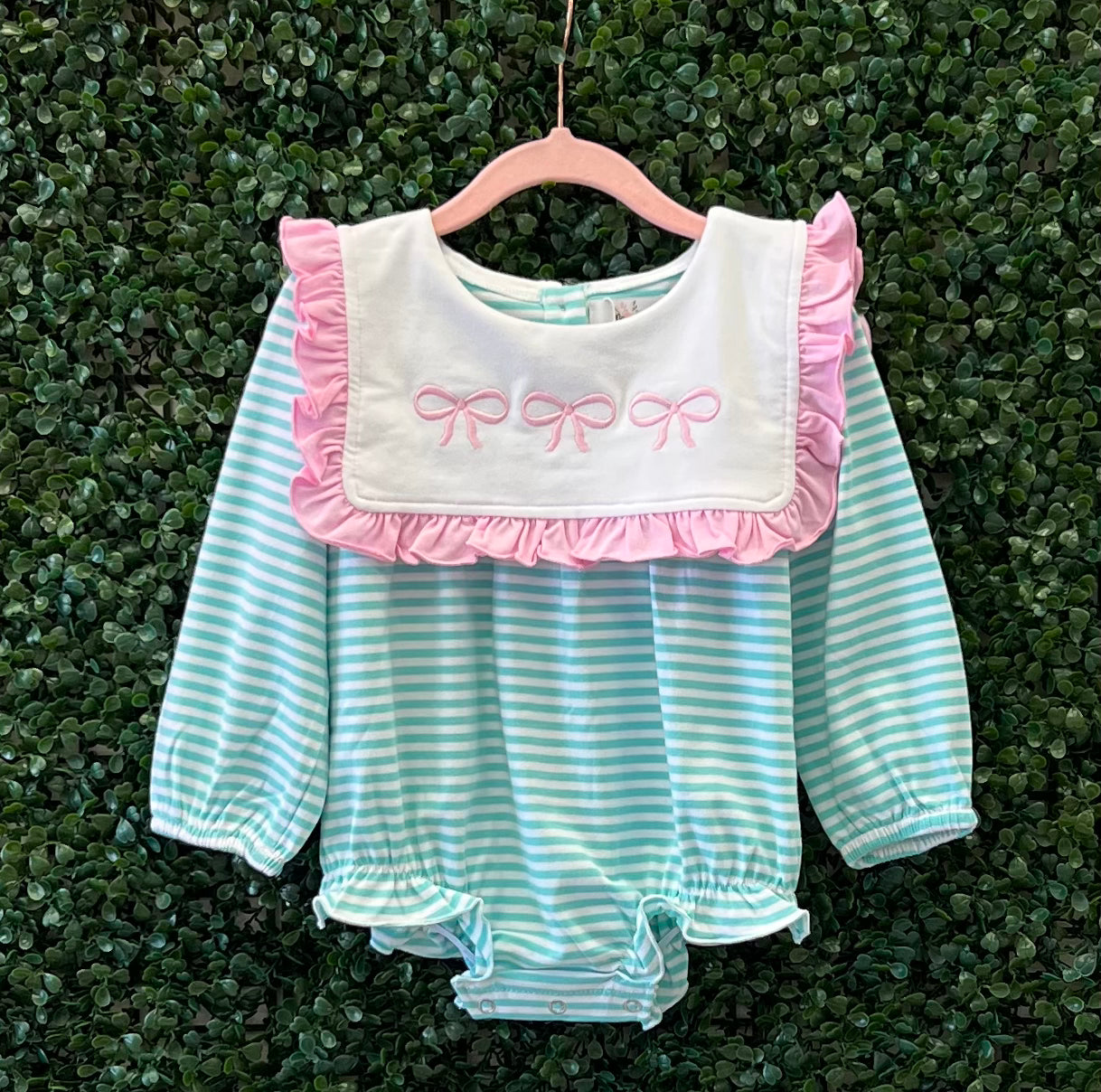 RTS Green Striped Bow Trio Collection