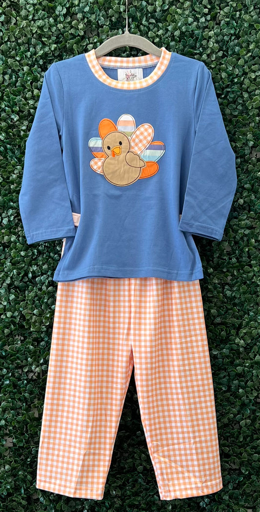 Discounted Little Applique Turkey Sibling Set Collection