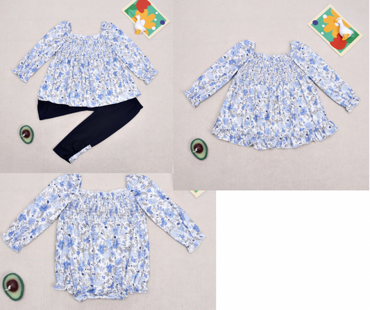 Discounted Blue Floral Smock