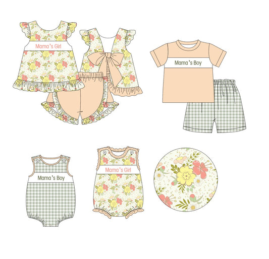 RTS Mama’s Girl/ Boy Orange Floral Collection