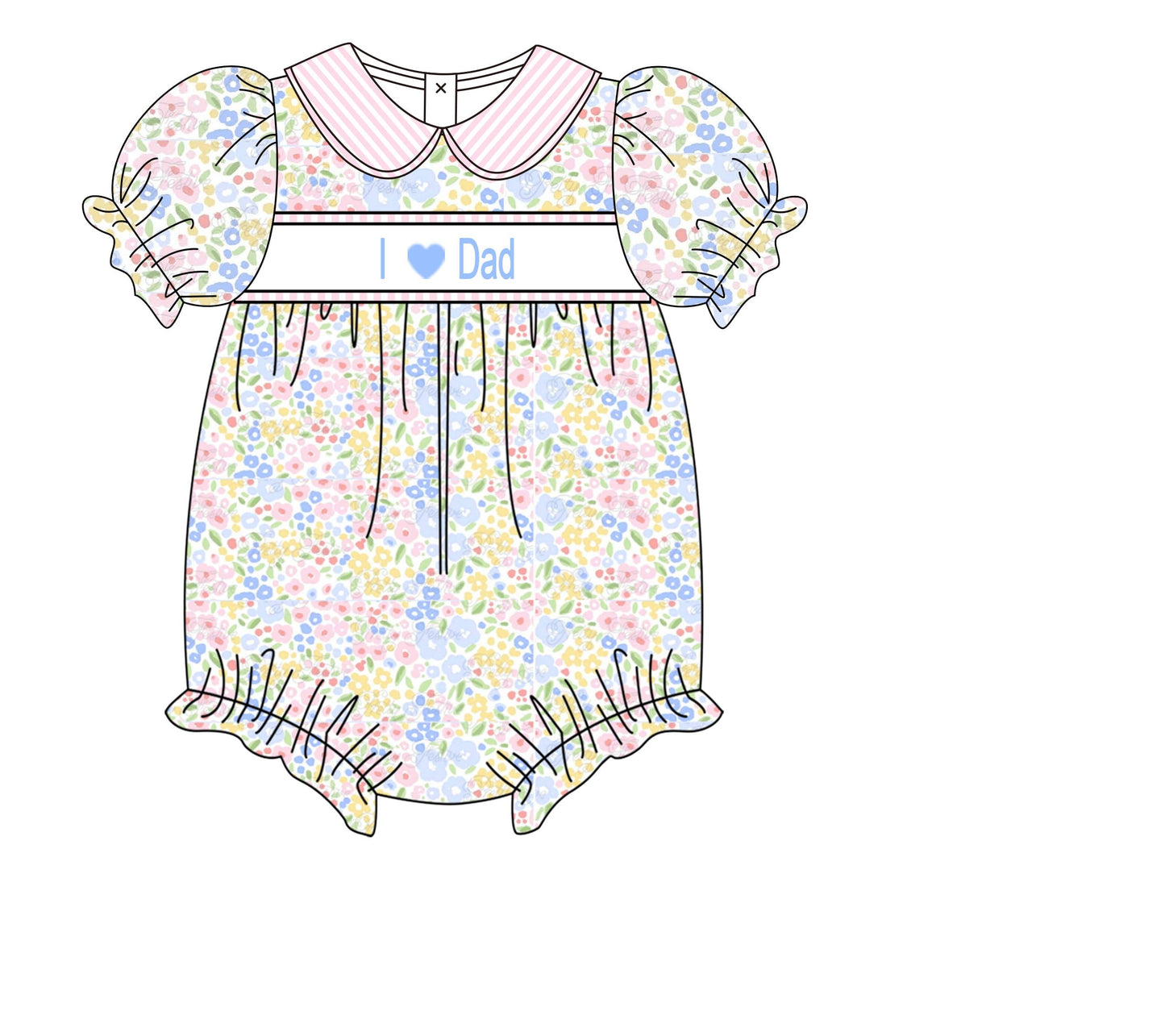 Pre-Order Blue and Pink I Heart Dad Collection