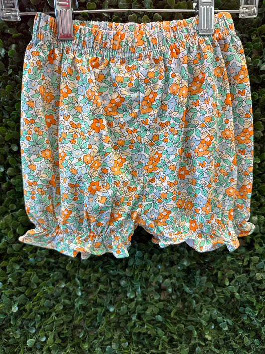 RTS Orange and Green Floral Shorts