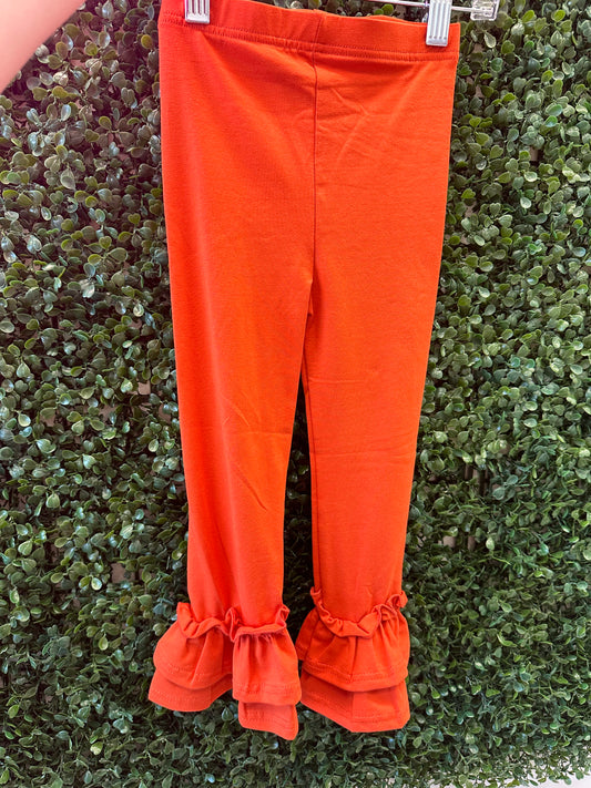 RTS Orange Ruffled Pants