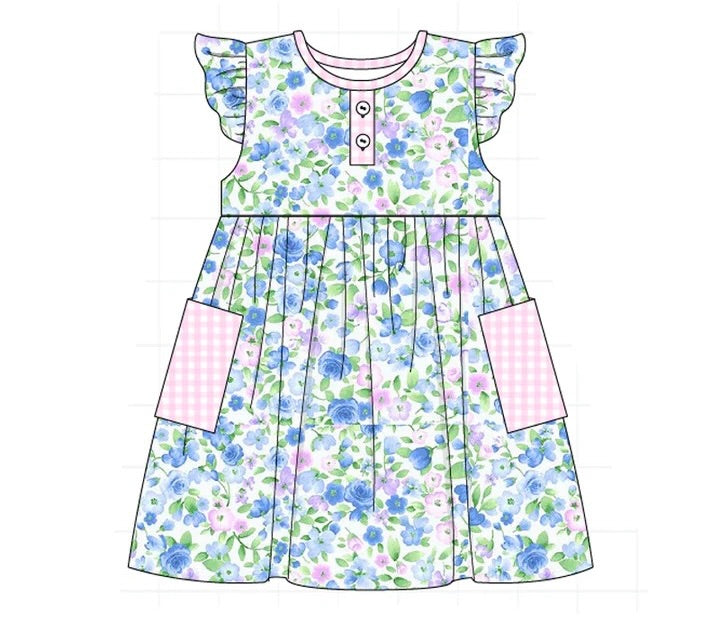 RTS Sweet Summer Blue Floral Mommy & Me Collection